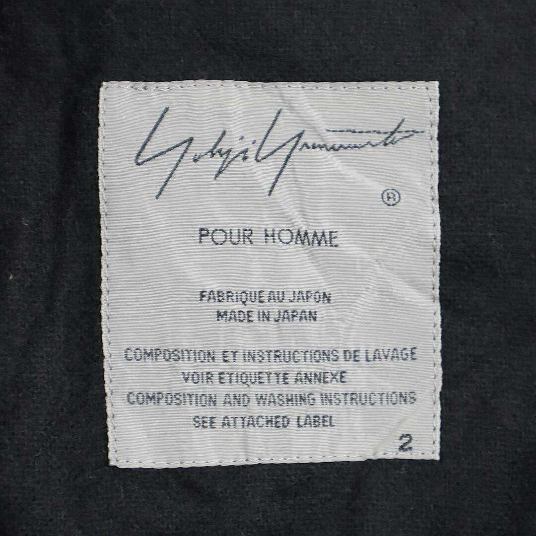 Yohji Yamamoto POUR HOMME(ヨウジヤマモトプールオム)のYohji Yamamoto POUR HOMME ヨウジヤマモト プールオム 18AW W/NYクロスシワ加工ロングジャケット HV-J06-101 ブラック 2 メンズのジャケット/アウター(その他)の商品写真