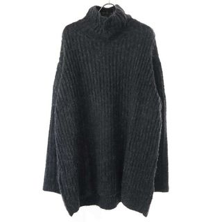 Yohji Yamamoto POUR HOMME - Yohji Yamamoto POUR HOMME ヨウジヤマモト プールオム 18AW ハイネックアルパカニットセーター HV-K15-881 チャコール系 3