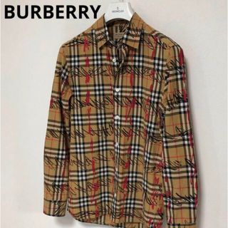 BURBERRY - バーバリー　BURBERRY スクリブルチェック　シャツ　ハイストリート　国内品