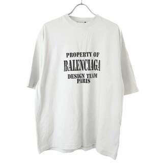 バレンシアガ(Balenciaga)のBALENCIAGA バレンシアガ 22AW  PROPERTY S/S TEE  プリントTシャツ 641675 ライトグレー S(Tシャツ/カットソー(半袖/袖なし))