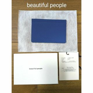 ビューティフルピープル(beautiful people)のbeautiful people カードケース ブルー/青ビューティフルピープル(パスケース/IDカードホルダー)