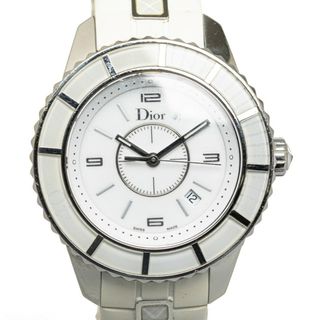 ディオール クリスタル 腕時計 CD113111 クオーツ ホワイト文字盤 ステンレススチール レディース Dior 【1-0150679】