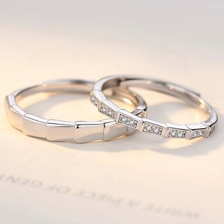 レディース　メンズ　ペアリング　指輪　結婚指輪　カップル　CZダイヤ　シンプル(リング(指輪))