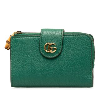 グッチ(Gucci)のグッチ バンブー 二つ折り財布 コンパクトウォレット 739498 レザー レディース GUCCI 【1-0150918】(財布)