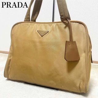 プラダ(PRADA)の希少　PRADA プラダ　ハンドバッグ　三角ロゴ　金ロゴ　南京錠　イエロー　鍵(ハンドバッグ)