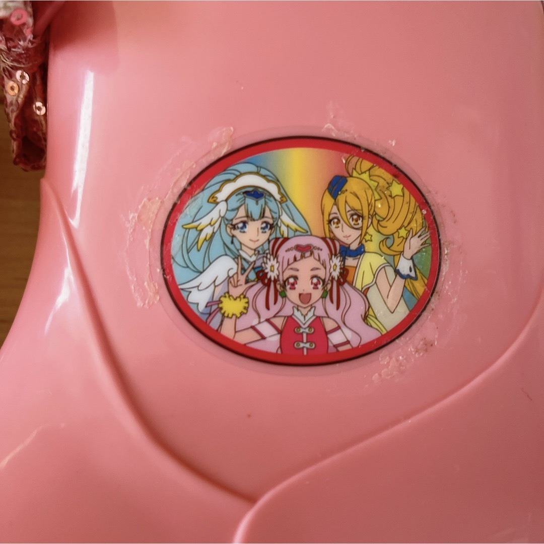 プリキュア　子供用　キッズ　長靴　ピンク　19㎝ キッズ/ベビー/マタニティのキッズ靴/シューズ(15cm~)(長靴/レインシューズ)の商品写真