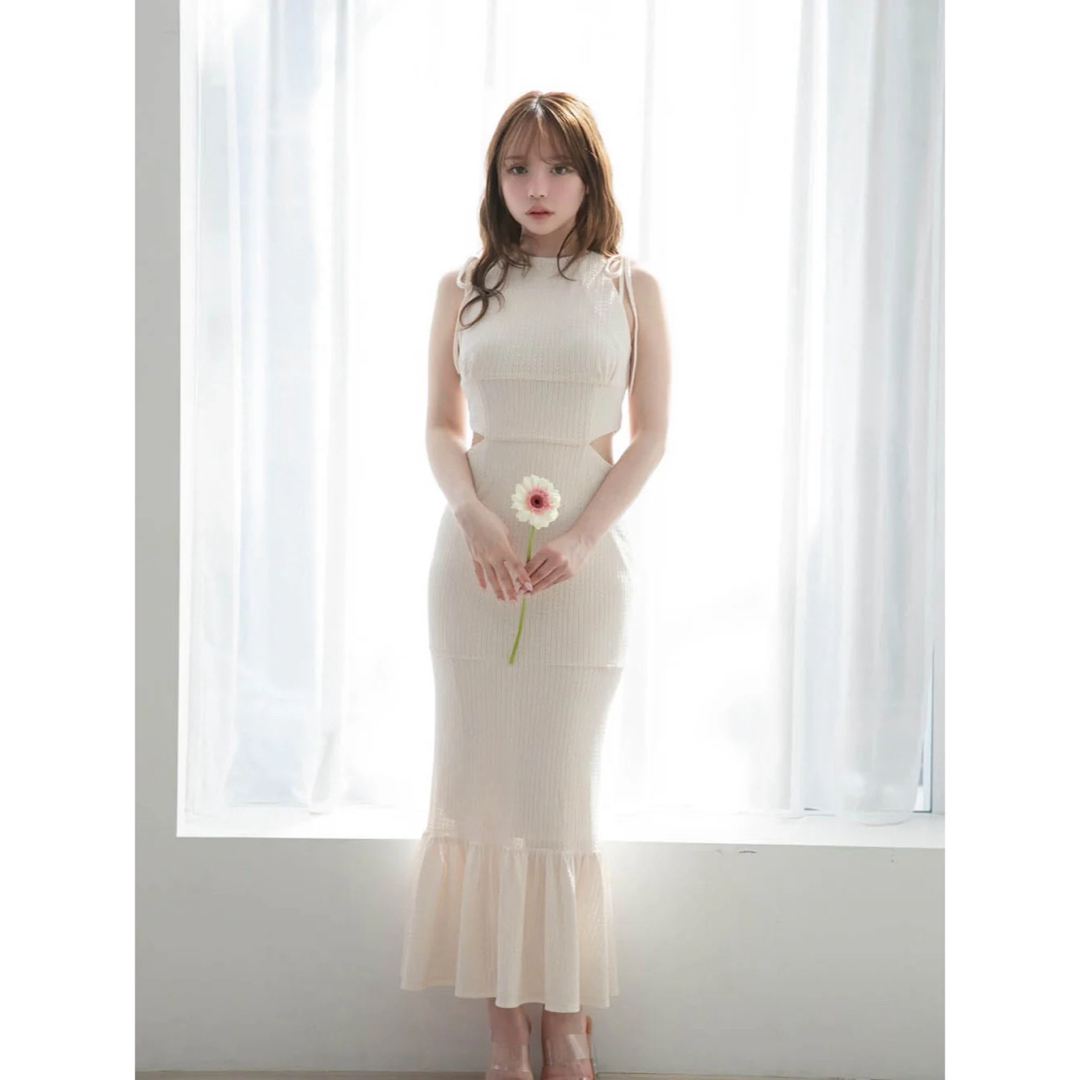 ANDMARY Leila body dress White Fサイズ レディースのワンピース(ロングワンピース/マキシワンピース)の商品写真