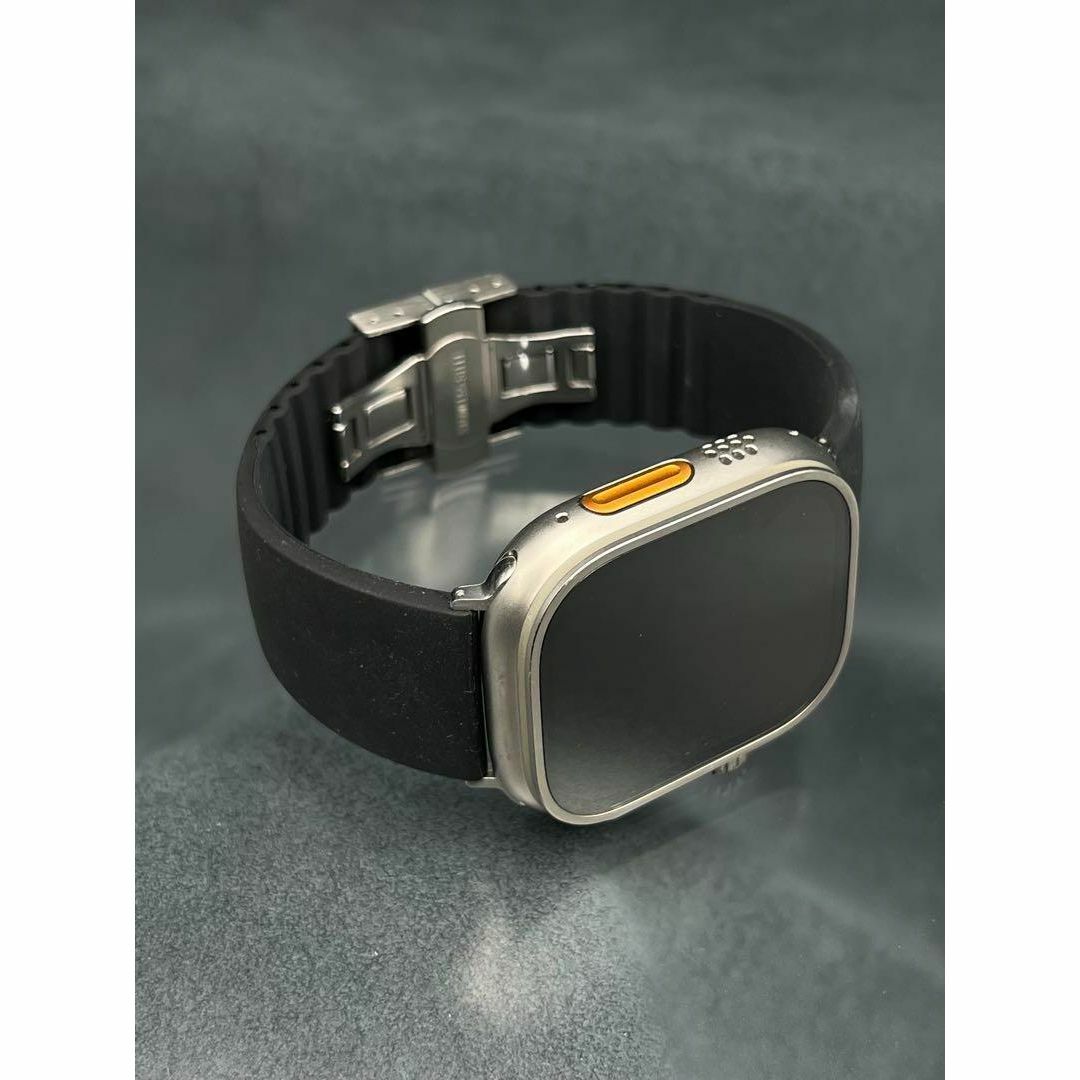 Apple Watch(アップルウォッチ)のアップルウォッチ　24mm ワイド幅　ブラック ラバーベルト メンズの時計(ラバーベルト)の商品写真