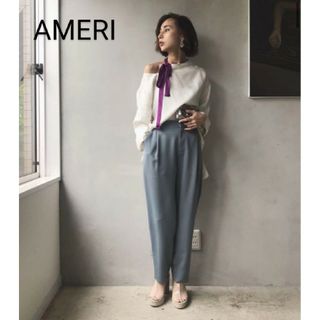 アメリヴィンテージ(Ameri VINTAGE)のAMERI バックチェックサイドラインパンツS/ライトブルーグレンチェックアメリ(その他)