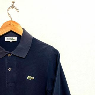 ラコステ(LACOSTE)のCHEMISE LACOSTE  長袖ポロシャツ　ネイビー　2(ポロシャツ)