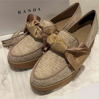 ランダ(RANDA)のRANDA 3wayローファーLLベージュブラウン(ローファー/革靴)