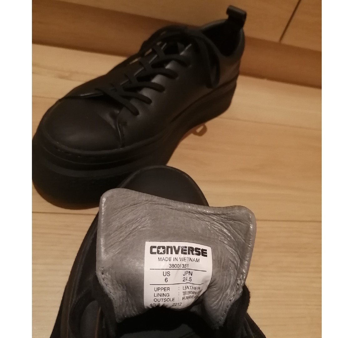 CONVERSE(コンバース)のCONVERSE ALL STAR COUPE BATEAU OX 黒 厚底 レディースの靴/シューズ(スニーカー)の商品写真