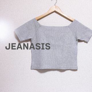 JEANASIS ジーナシス　カットソー　半袖　レディース　ライトグレー