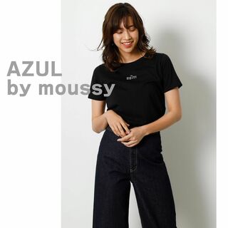 AZUL by moussy アズール　マウジー　Tシャツ　黒　プリント　半袖