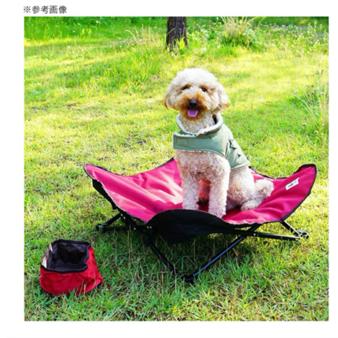 Pet Pro Japan(ペットプロジャパン)の【新品】ペットプロ HappyDays ペット用ポータブルベッド ワインレッド その他のペット用品(犬)の商品写真