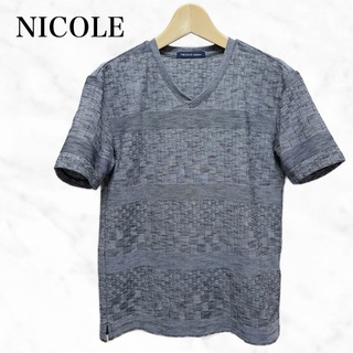 NICOLE - NICOLE selection 半袖Tシャツ　ＶネックTシャツ　グレー系