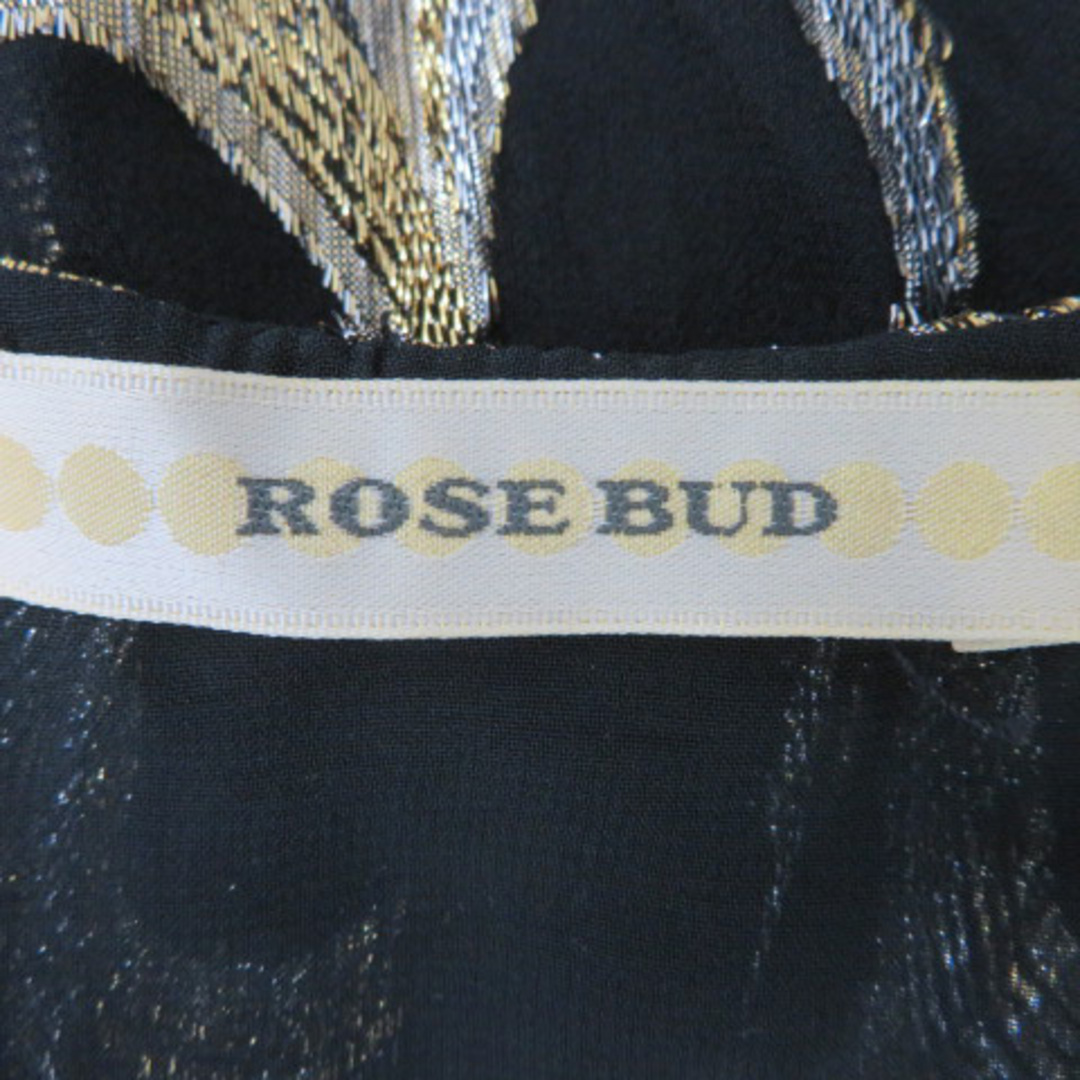 ROSE BUD(ローズバッド)のローズバッド ワンピース ミニ丈 半袖 Uネック 総柄 シルク F マルチカラー レディースのワンピース(ミニワンピース)の商品写真
