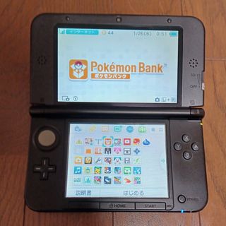 ニンテンドー3DS(ニンテンドー3DS)のニンテンドー3DS LL レッド×ブラック ポケモンバンク ポケムーバー入り(携帯用ゲーム機本体)