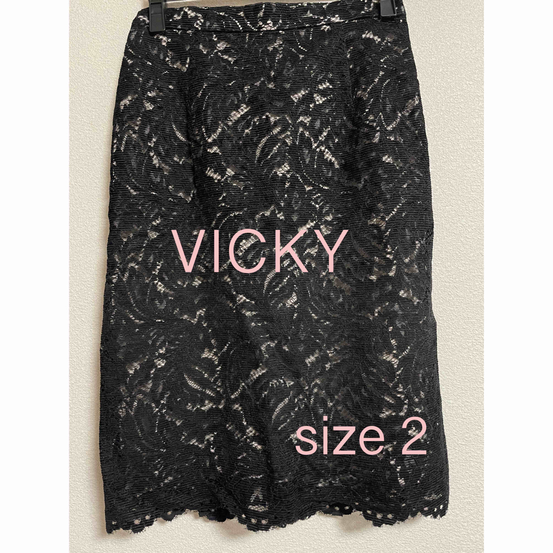 VICKY(ビッキー)のVICKY レースタイトスカート レディースのスカート(ひざ丈スカート)の商品写真