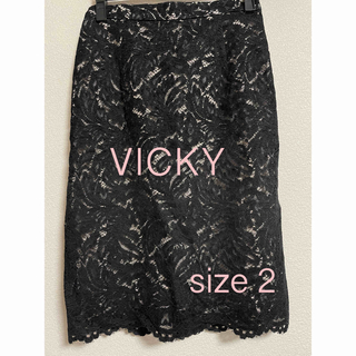 ビッキー(VICKY)のVICKY レースタイトスカート(ひざ丈スカート)