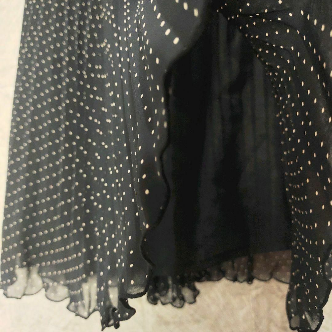 【emesse 】ミニスカート　フレア　チュールスカート　薄手　黒　S レディースのスカート(ミニスカート)の商品写真