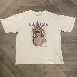 LISA リサ プリントTシャツ/USED/古着/XXL/ブラックピンク(Tシャツ/カットソー(半袖/袖なし))