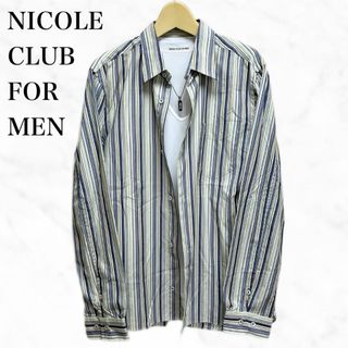 ニコルクラブフォーメン(NICOLE CLUB FOR MEN)のNICOLE CLUB FOR MEN ストライプシャツ　トップス　総柄シャツ(シャツ)