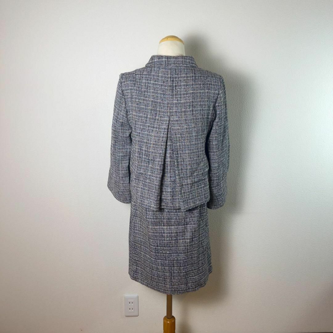 TOMORROWLAND(トゥモローランド)のTOMORROWLAND collection スカートスーツ ツイード シルク レディースのフォーマル/ドレス(スーツ)の商品写真