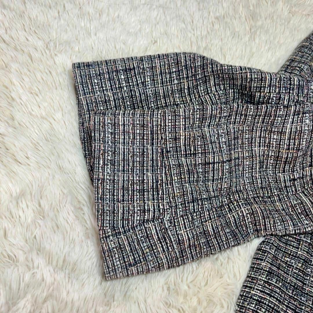 TOMORROWLAND(トゥモローランド)のTOMORROWLAND collection スカートスーツ ツイード シルク レディースのフォーマル/ドレス(スーツ)の商品写真