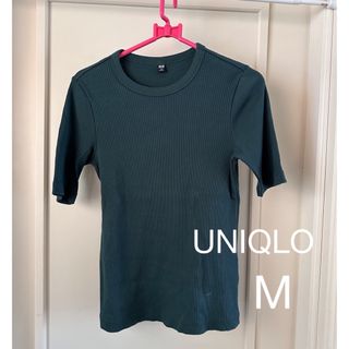 ユニクロ(UNIQLO)のUNIQLO Tシャツ　グリーン　M(Tシャツ(半袖/袖なし))