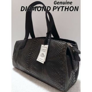 Genuine ジェニュイン DIAMOND PYTHON ハンドバッグ 蛇革(ハンドバッグ)