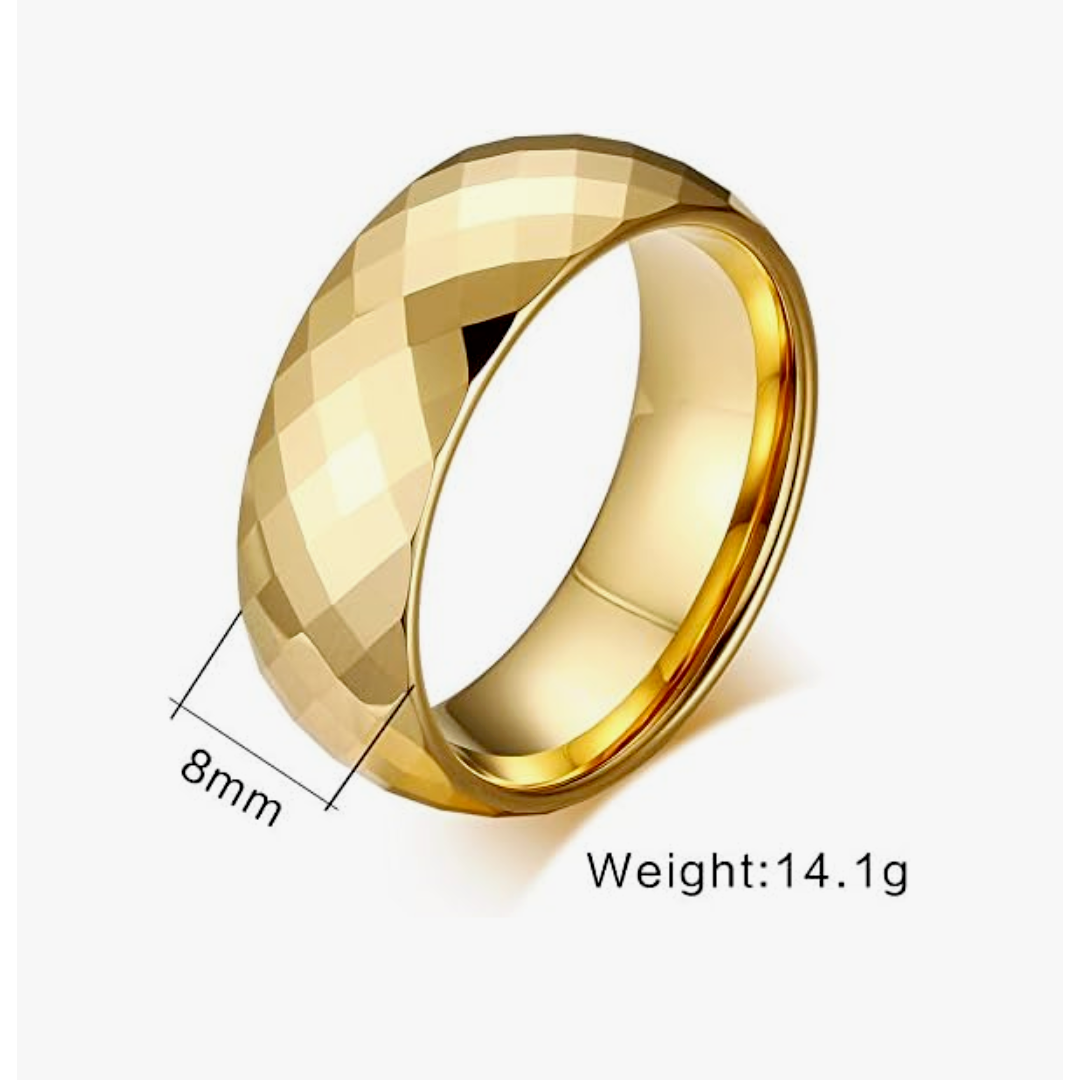 【RN144】リング　アクセサリー 　メンズ 　ゴールド　タングステン 　指輪 メンズのアクセサリー(リング(指輪))の商品写真