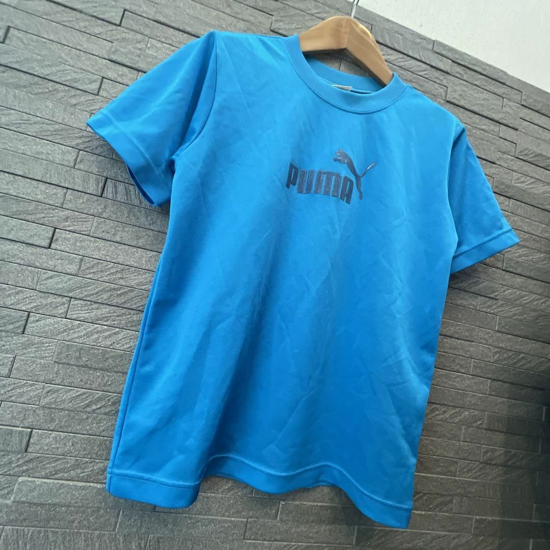 PUMA(プーマ)のレディース/プーマ PUMA 半袖Tシャツ/スポーツウェア ブルー　L ラメ入り スポーツ/アウトドアのトレーニング/エクササイズ(ウォーキング)の商品写真