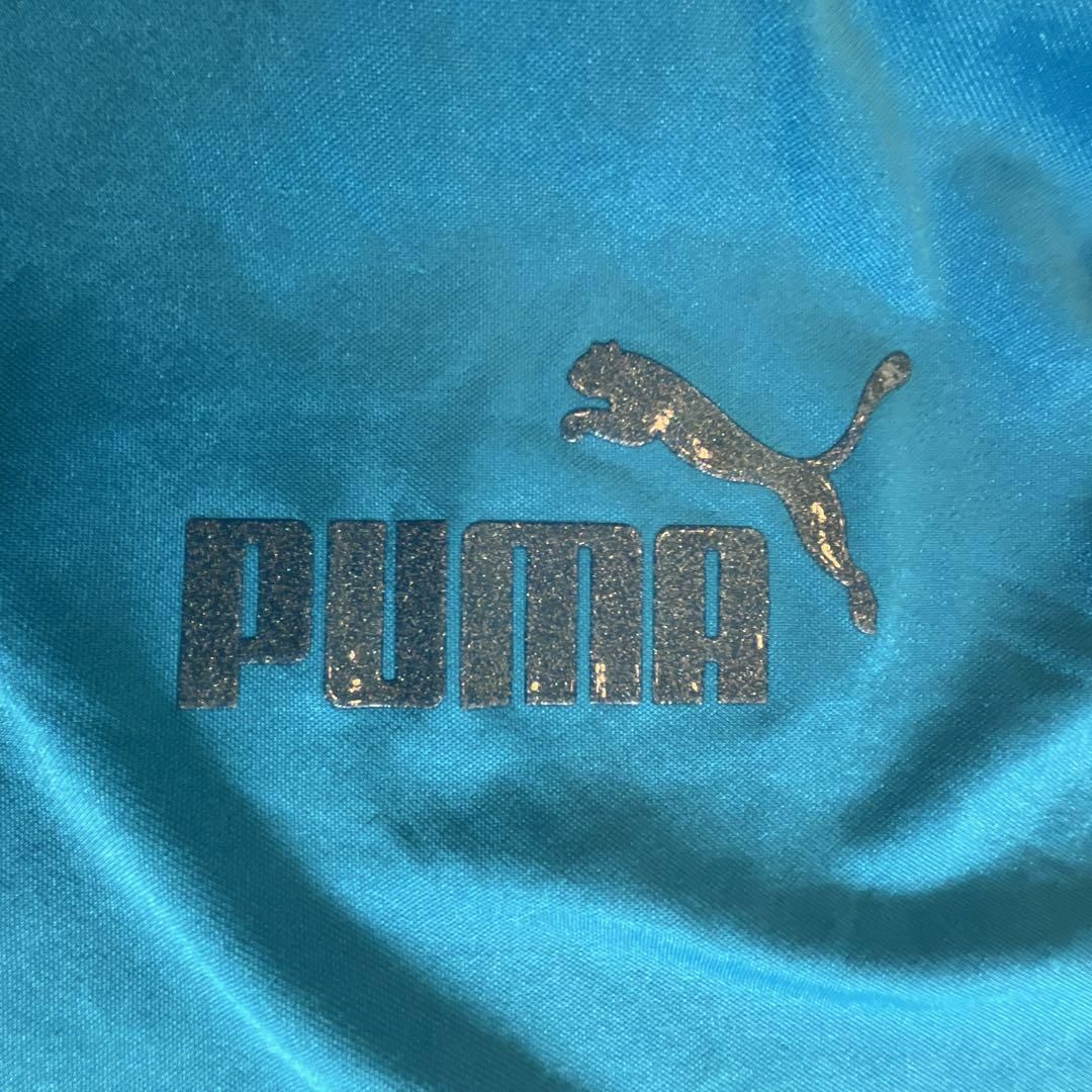 PUMA(プーマ)のレディース/プーマ PUMA 半袖Tシャツ/スポーツウェア ブルー　L ラメ入り スポーツ/アウトドアのトレーニング/エクササイズ(ウォーキング)の商品写真