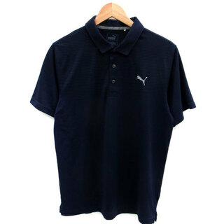 プーマ PUMA ゴルフウェア ポロシャツ 半袖 ポロカラー L 紺 ネイビー
