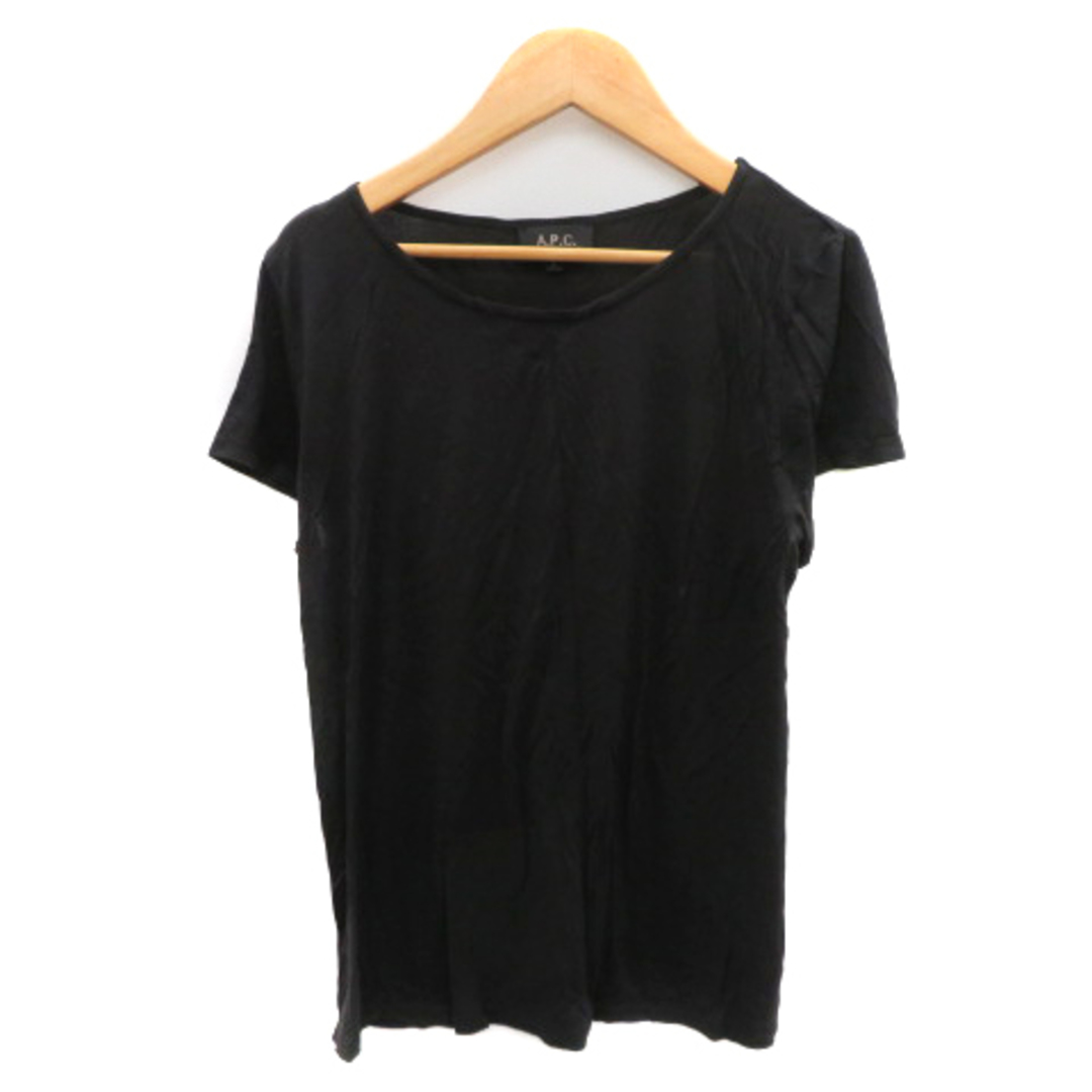 A.P.C(アーペーセー)のアーペーセー Tシャツ カットソー 半袖 ラウンドネック 無地 S 黒 ブラック レディースのトップス(Tシャツ(半袖/袖なし))の商品写真