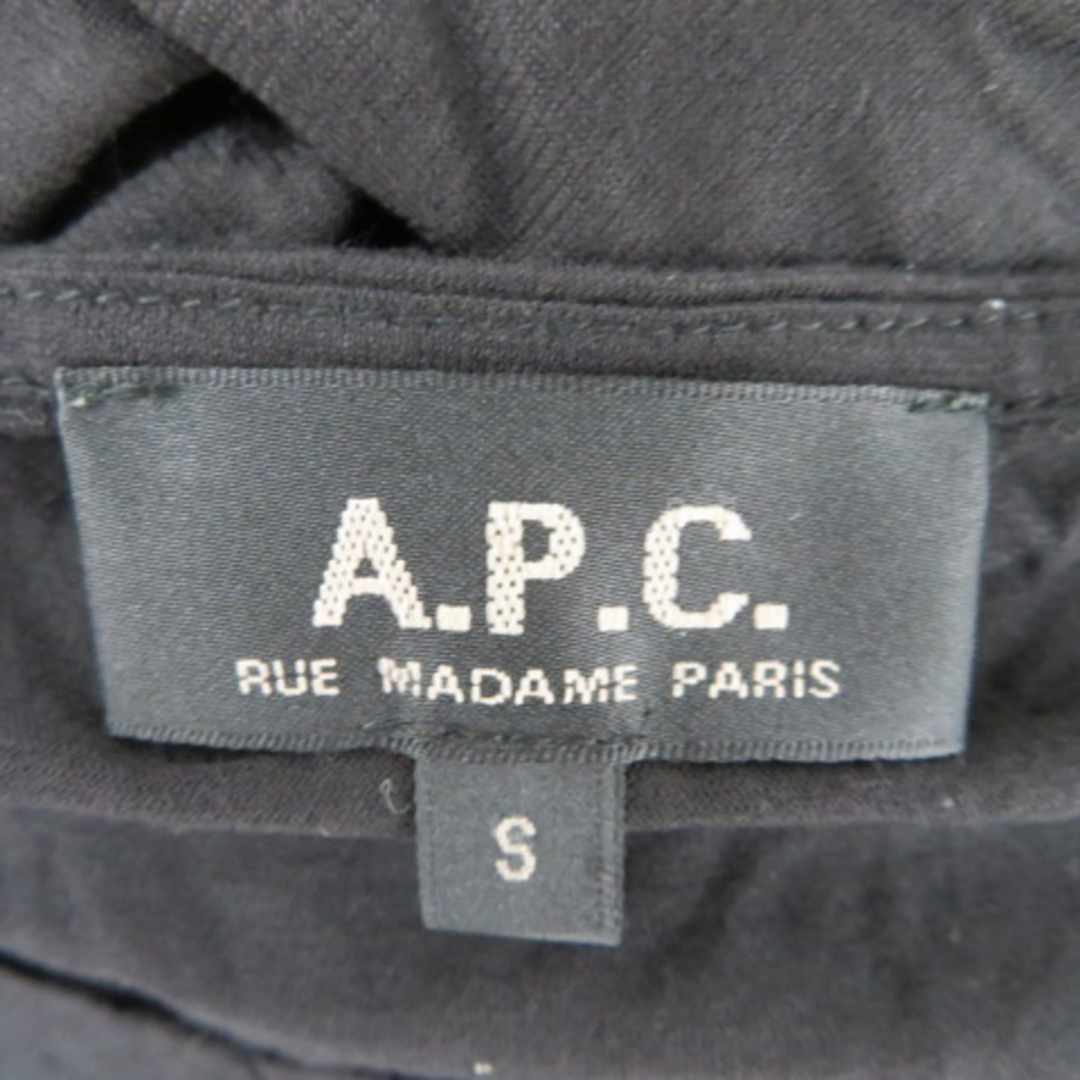 A.P.C(アーペーセー)のアーペーセー Tシャツ カットソー 半袖 ラウンドネック 無地 S 黒 ブラック レディースのトップス(Tシャツ(半袖/袖なし))の商品写真