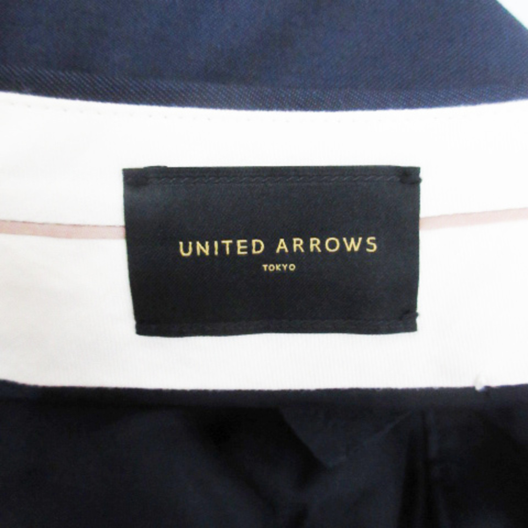 UNITED ARROWS(ユナイテッドアローズ)のユナイテッドアローズ スラックスパンツ テーパード ロング丈 38 M 紺 黒 レディースのパンツ(その他)の商品写真