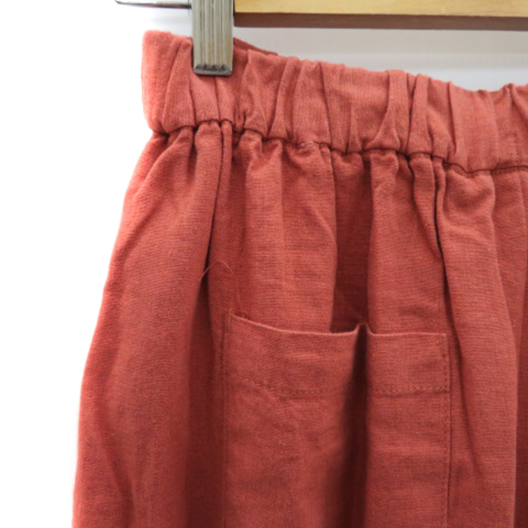 STUDIO CLIP(スタディオクリップ)のスタディオクリップ ガウチョパンツ スカーチョ ワイドパンツ 麻 M ブラウン レディースのパンツ(その他)の商品写真