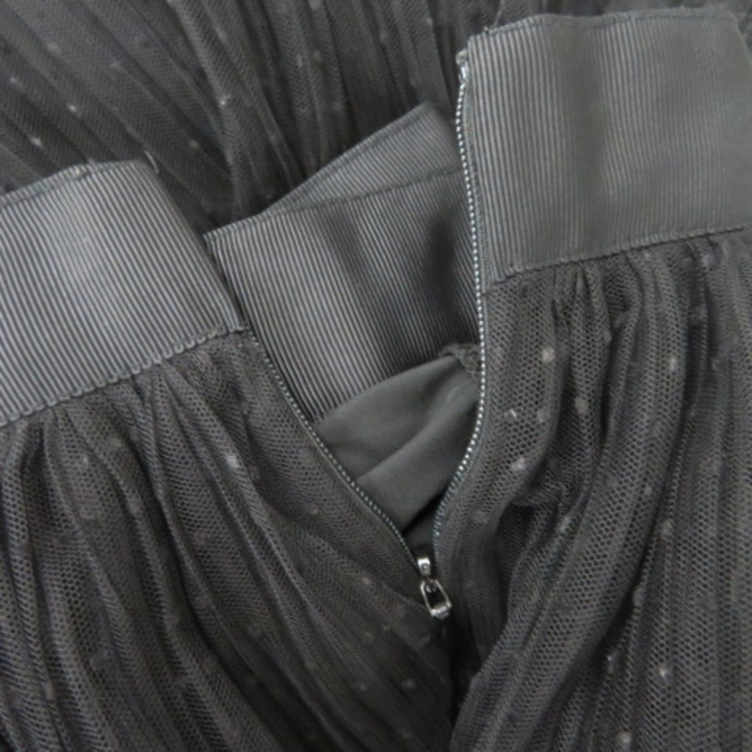 Mila Owen(ミラオーウェン)のミラオーウェン フレアスカート ギャザースカート チュールスカート ドット柄 黒 レディースのスカート(ロングスカート)の商品写真