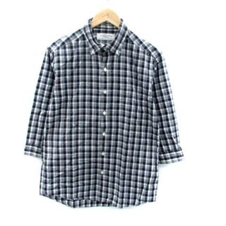 ユナイテッドアローズグリーンレーベルリラクシング(UNITED ARROWS green label relaxing)のグリーンレーベルリラクシング カジュアルシャツ チェック柄 M オフホワイト 黒(シャツ)