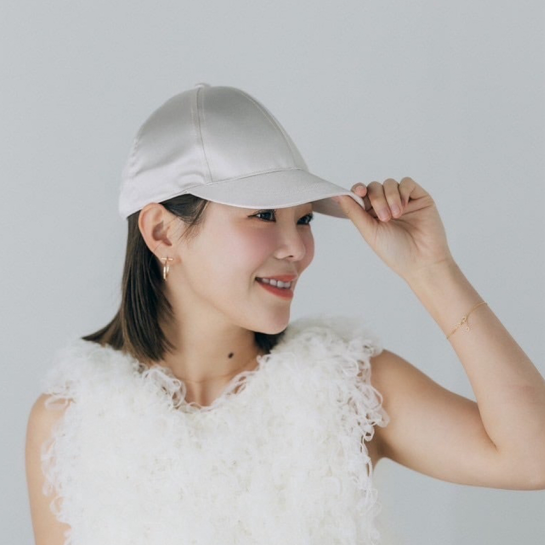 pois saten cap 【beige】 レディースの帽子(キャップ)の商品写真