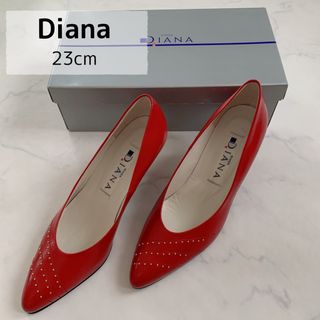 【美品】Diana ダイアナ パンプス 赤 23cm(ハイヒール/パンプス)