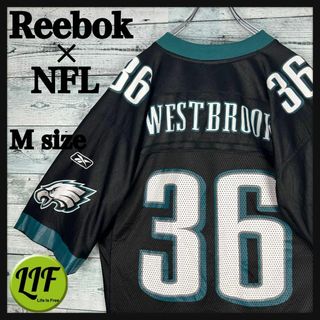 リーボック(Reebok)のリーボック NFL プリントチームロゴ イーグルス アメフトゲームシャツ M(Tシャツ/カットソー(半袖/袖なし))