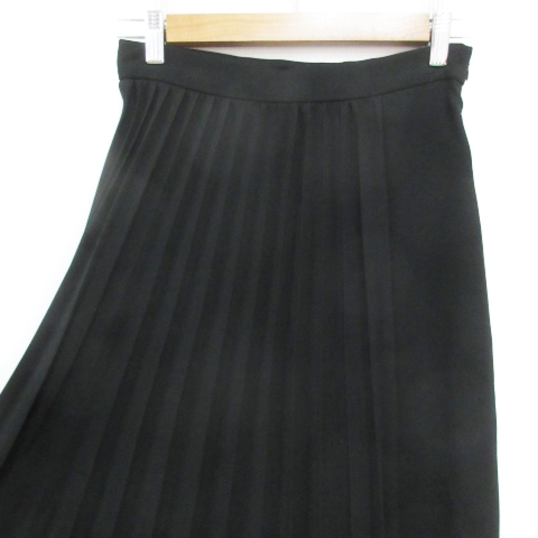 ZARA(ザラ)のザラ プリーツスカート ロング丈 マキシ丈 切替 アシンメトリー 無地 XS 黒 レディースのスカート(ロングスカート)の商品写真