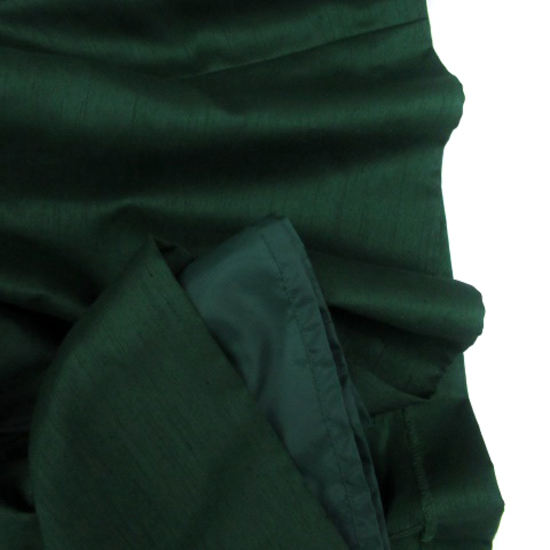 ボンメルスリー ワンピース ラウンドネック 半袖 リボン 36 モスグリーン レディースのワンピース(ひざ丈ワンピース)の商品写真