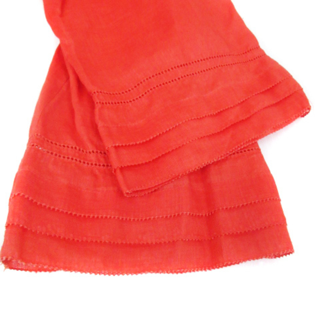ANAYI(アナイ)のアナイ ノーカラージャケット 薄手 ミドル丈 七分袖 麻 リネン 38 オレンジ レディースのジャケット/アウター(その他)の商品写真