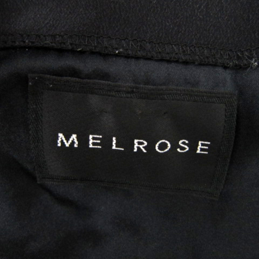 MELROSE(メルローズ)のメルローズ ティアードワンピース ひざ丈 ノースリーブ フリル シルク 2 黒 レディースのワンピース(ひざ丈ワンピース)の商品写真