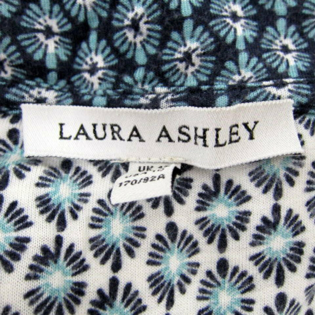 LAURA ASHLEY(ローラアシュレイ)のローラアシュレイ カットソー 半袖 スリットネック 花柄 リボン 40 L レディースのトップス(カットソー(半袖/袖なし))の商品写真