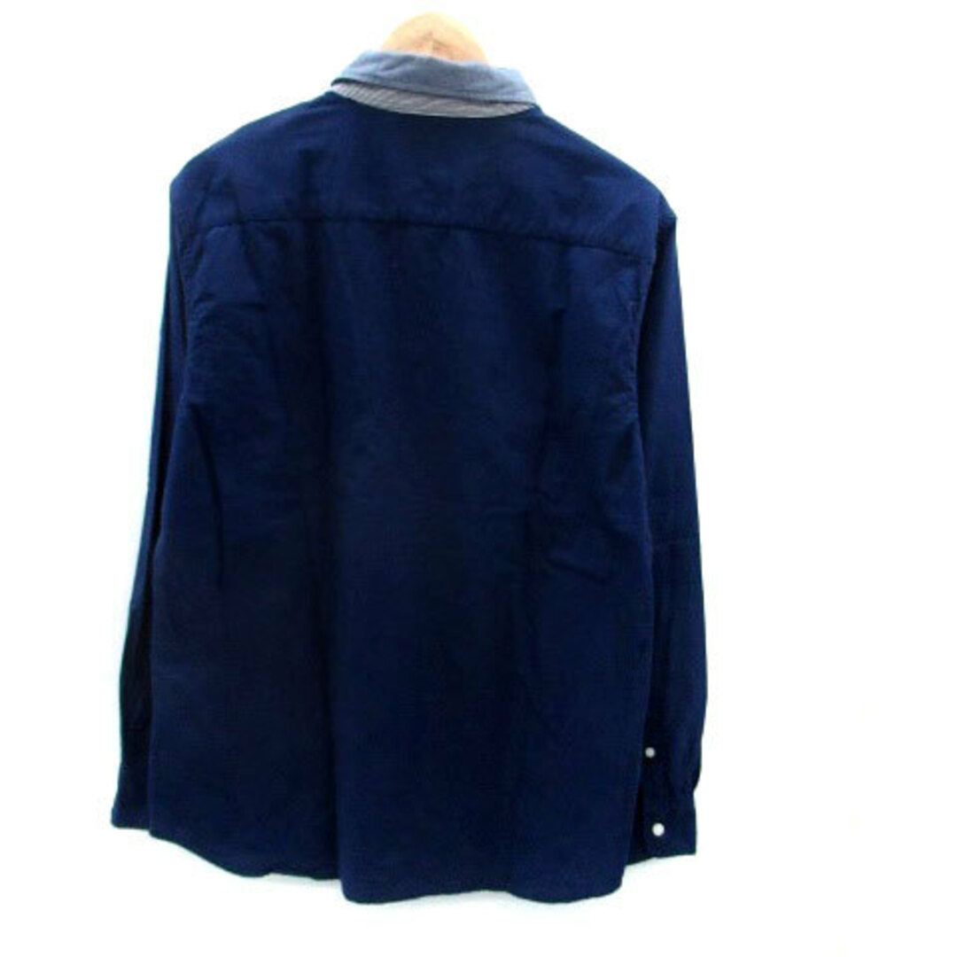 ikka(イッカ)のイッカ ikka カジュアルシャツ ボタンダウン 長袖 無地 XL 紺 ネイビー メンズのトップス(シャツ)の商品写真